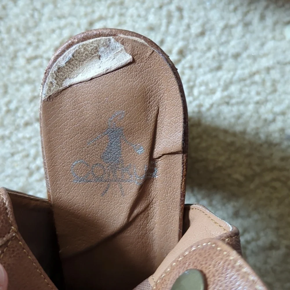 Corky's Brown Open Toe Slingback 3.5